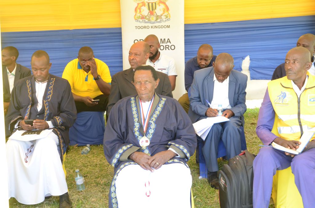 Toro Kingdom Ministers and officials attending the launch of the second edition of the masaza cup at Mucwa kingdom headquaters