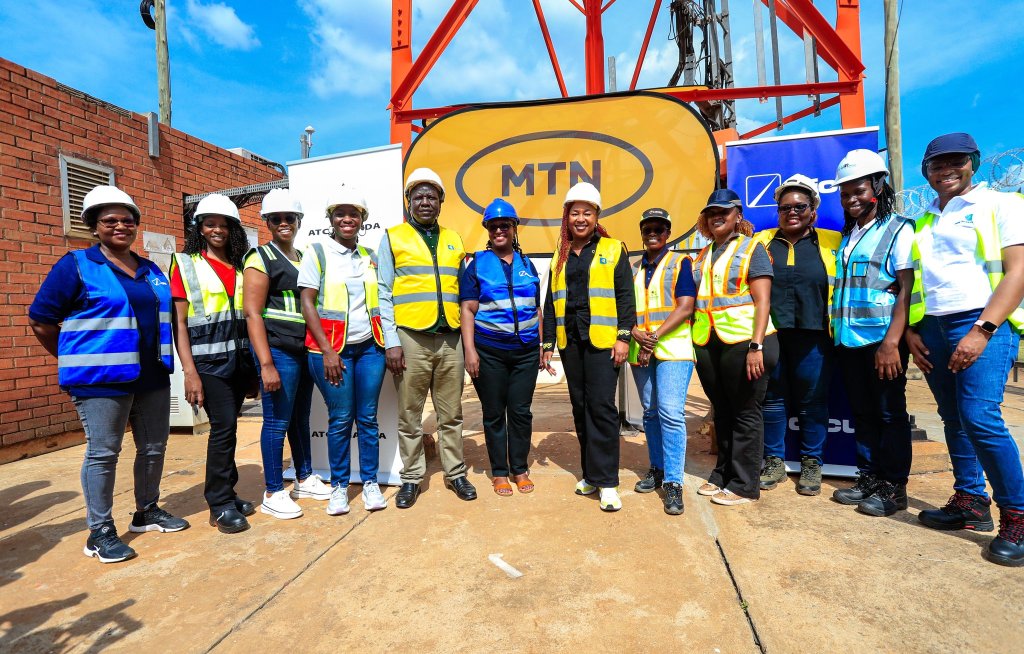 MTN Uganda CEO Sylvia Mulinge, together with programme partners, during the launch of  MTN AWE programme in Gulu City on November 20, 2025.