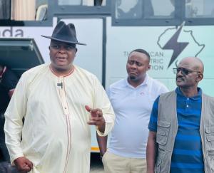 L-R Ambassador Nyago, MTNs Paul Luyima and Dr Patrick Mulindwa